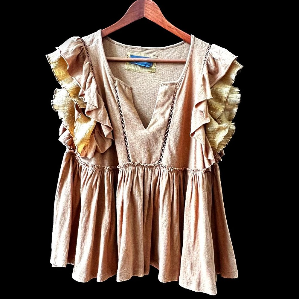 Anthropologie Ruffle Top